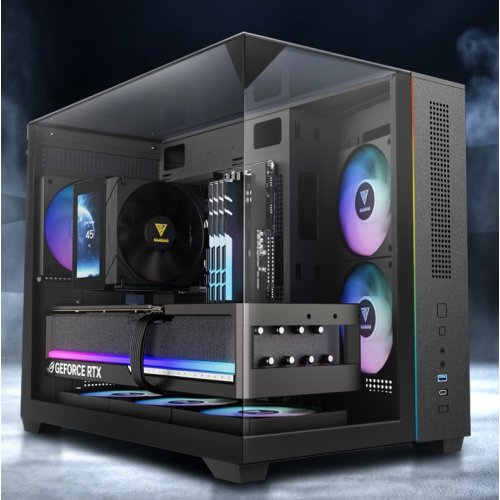 Корпус Gamdias ATLAS M3M Tempered Glass без БП (4711514503807) Black купить в Украине: Киев, Днепр, Харьков, Одесса  | Проверка совместимости, низкая цена, отзывы, характеристики от TELEMART фото