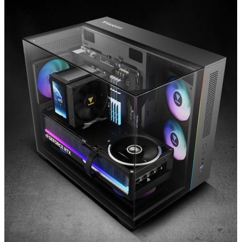 Корпус Gamdias ATLAS M3M Tempered Glass без БП (4711514503807) Black купить в Украине: Киев, Днепр, Харьков, Одесса  | Проверка совместимости, низкая цена, отзывы, характеристики от TELEMART фото