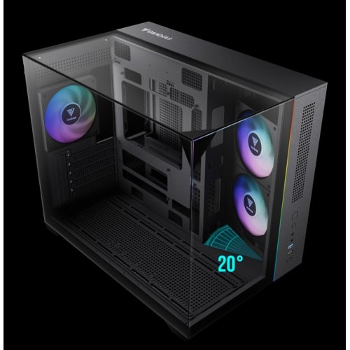 Корпус Gamdias ATLAS M3M Tempered Glass без БП (4711514503807) Black купить в Украине: Киев, Днепр, Харьков, Одесса  | Проверка совместимости, низкая цена, отзывы, характеристики от TELEMART фото