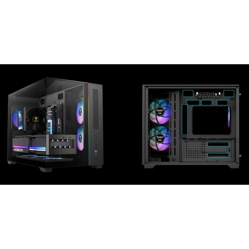 Корпус Gamdias ATLAS M3M Tempered Glass без БП (4711514503807) Black купить в Украине: Киев, Днепр, Харьков, Одесса  | Проверка совместимости, низкая цена, отзывы, характеристики от TELEMART фото