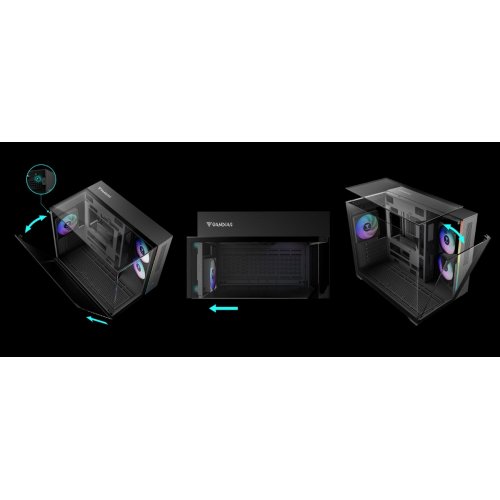 Корпус Gamdias ATLAS M3M Tempered Glass без БП (4711514503807) Black купить в Украине: Киев, Днепр, Харьков, Одесса  | Проверка совместимости, низкая цена, отзывы, характеристики от TELEMART фото