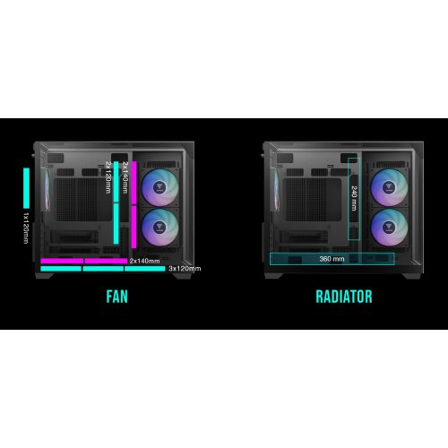 Корпус Gamdias ATLAS M3M Tempered Glass без БП (4711514503807) Black купить в Украине: Киев, Днепр, Харьков, Одесса  | Проверка совместимости, низкая цена, отзывы, характеристики от TELEMART фото