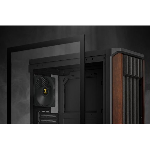 Корпус Gamdias AURA GC11 Tempered Glass без БП (4711514503753) Black/Wood купить в Украине: Киев, Днепр, Харьков, Одесса  | Проверка совместимости, низкая цена, отзывы, характеристики от TELEMART фото