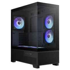 Корпус Gamdias AURA GC12 ARGB Tempered Glass без БП (4711514503821) Black