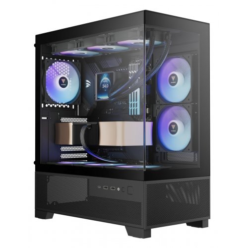 Корпус Gamdias AURA GC12 ARGB Tempered Glass без БП (4711514503821) Black купить в Украине: Киев, Днепр, Харьков, Одесса  | Проверка совместимости, низкая цена, отзывы, характеристики от TELEMART фото