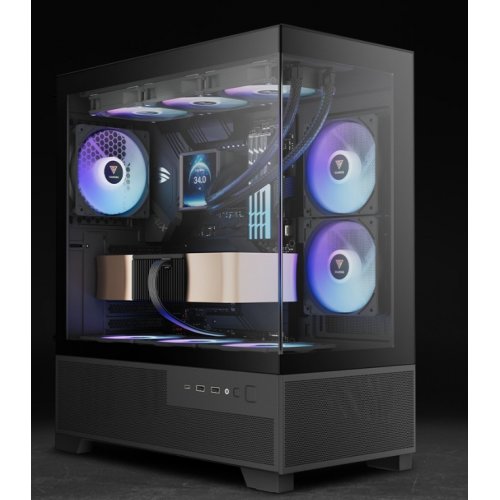 Корпус Gamdias AURA GC12 ARGB Tempered Glass без БП (4711514503821) Black купить в Украине: Киев, Днепр, Харьков, Одесса  | Проверка совместимости, низкая цена, отзывы, характеристики от TELEMART фото