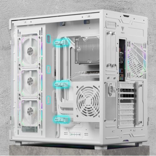 Корпус Gamdias NESO P1 PRO Tempered Glass без БЖ (4711514500431) White купити в Україні: Київ, Львів, Хмельницький, Тернопіль | Перевірка сумісності, низька ціна, відгуки, характеристики від TELEMART фото