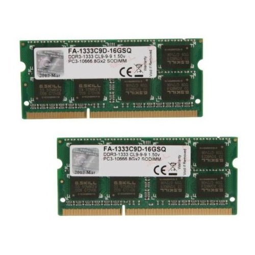 Продати ОЗП G.Skill DDR3 16GB (2x8GB) 1333Mhz for Mac (FA-1333C9D-16GSQ) за Trade-In у інтернет-магазині Телемарт - Київ, Дніпро, Україна фото