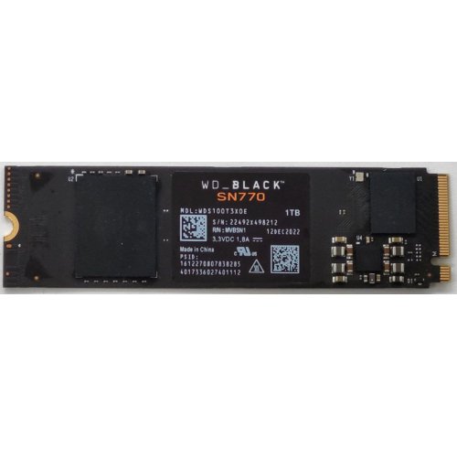 Ssd-диск Western Digital Black SN770 1TB M.2 (2280 PCI-E) NVMe x4 (WDS100T3X0E) (Восстановлено продавцом, 807413) купить в Украине: Киев, Днепр, Харьков, Одесса  | Проверка совместимости, низкая цена, отзывы, характеристики от TELEMART фото