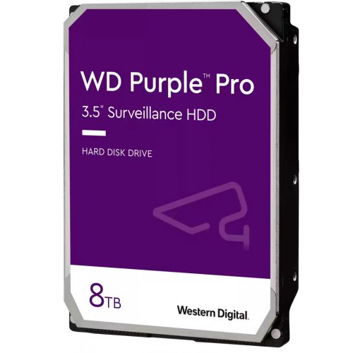 Жорсткий диск Western Digital Purple Pro Surveillance 8TB 256MB 7200RPM 3.5" (WD8002PURP) купити в Україні: Київ, Львів, Хмельницький, Тернопіль | Перевірка сумісності, низька ціна, відгуки, характеристики від TELEMART фото