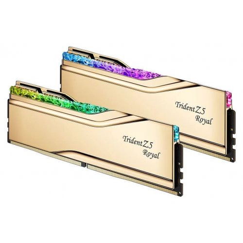 ОЗП G.Skill DDR5 64GB (2x32GB) 6000Mhz Trident Z5 Royal Gold (F5-6000J2836G32GX2-TR5G) купити в Україні: Київ, Львів, Хмельницький, Тернопіль | Перевірка сумісності, низька ціна, відгуки, характеристики від TELEMART фото