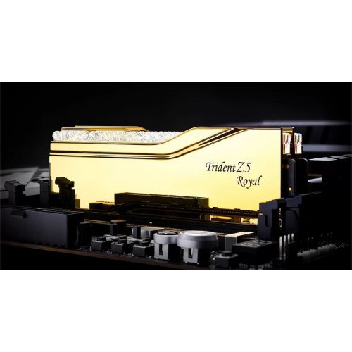 ОЗП G.Skill DDR5 64GB (2x32GB) 6000Mhz Trident Z5 Royal Gold (F5-6000J2836G32GX2-TR5G) купити в Україні: Київ, Львів, Хмельницький, Тернопіль | Перевірка сумісності, низька ціна, відгуки, характеристики від TELEMART фото
