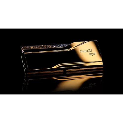 ОЗП G.Skill DDR5 64GB (2x32GB) 6000Mhz Trident Z5 Royal Gold (F5-6000J2836G32GX2-TR5G) купити в Україні: Київ, Львів, Хмельницький, Тернопіль | Перевірка сумісності, низька ціна, відгуки, характеристики від TELEMART фото