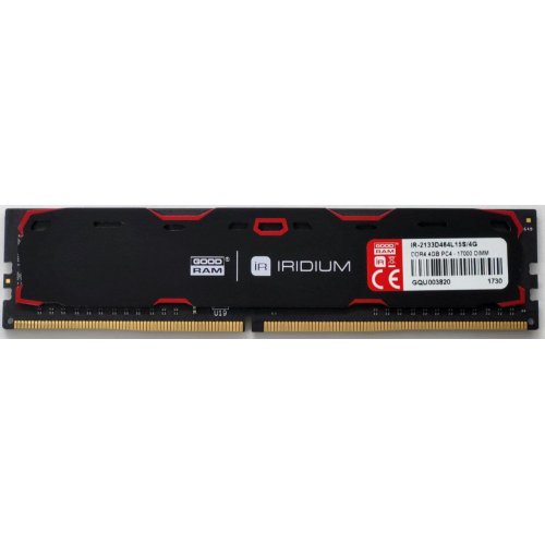 Озу GoodRAM DDR4 4GB 2133Mhz Iridium Black (IR-2133D464L15S/4G) (Восстановлено продавцом, 807741) купить в Украине: Киев, Днепр, Харьков, Одесса  | Проверка совместимости, низкая цена, отзывы, характеристики от TELEMART фото