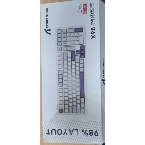 Уцінка клавіатура Attack Shark X98 RGB Linear Strawberry Switch Wireless (AS-6972792470603-CW-UA) White (Пошкоджено пакування, 807761) купити в Україні: Київ, Львів, Хмельницький, Тернопіль | Низька ціна, відгуки, характеристики від TELEMART фото