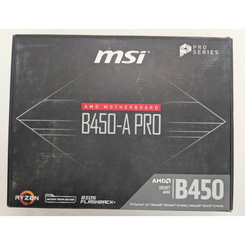 Материнська плата MSI B450-A PRO (sAM4, AMD B450) (Відновлено продавцем, 808018) купити в Україні: Київ, Львів, Хмельницький, Тернопіль | Перевірка сумісності, низька ціна, відгуки, характеристики від TELEMART фото
