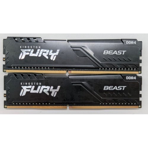 Озп Kingston DDR4 16GB (2x8GB) 3200Mhz FURY Beast Black (KF432C16BBK2/16) (Відновлено продавцем, 808093) купити в Україні: Київ, Львів, Хмельницький, Тернопіль | Перевірка сумісності, низька ціна, відгуки, характеристики від TELEMART фото