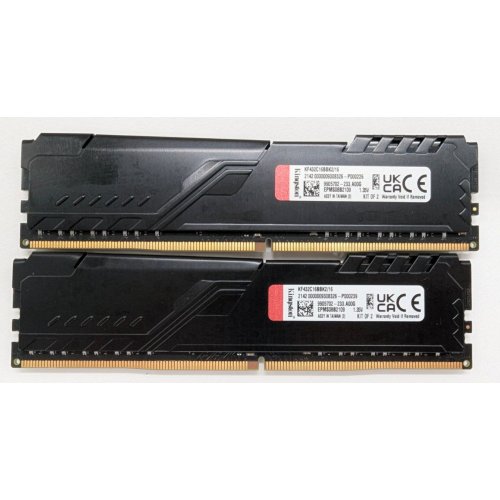 Озп Kingston DDR4 16GB (2x8GB) 3200Mhz FURY Beast Black (KF432C16BBK2/16) (Відновлено продавцем, 808093) купити в Україні: Київ, Львів, Хмельницький, Тернопіль | Перевірка сумісності, низька ціна, відгуки, характеристики від TELEMART фото