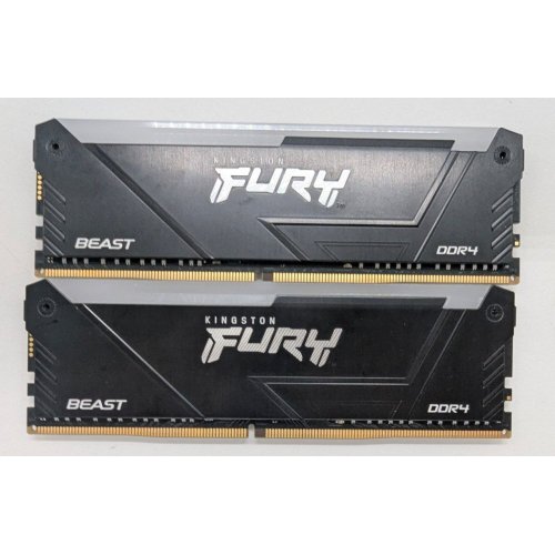 Озп Kingston DDR4 16GB (2x8GB) 3200Mhz FURY Beast RGB Black (KF432C16BB2AK2/16) (Відновлено продавцем, 808194) купити в Україні: Київ, Львів, Хмельницький, Тернопіль | Перевірка сумісності, низька ціна, відгуки, характеристики від TELEMART фото