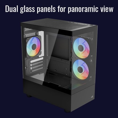 Корпус Aerocool Viewport Mini-G-V2 Tempered Glass без БП (ACCM-ES09133.21) White купить в Украине: Киев, Днепр, Харьков, Одесса  | Проверка совместимости, низкая цена, отзывы, характеристики от TELEMART фото