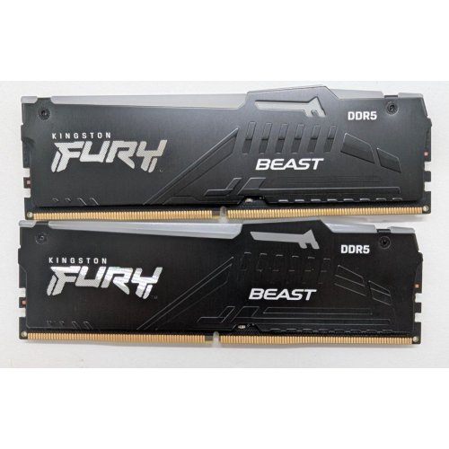 Озу Kingston DDR5 32GB (2x16GB) 4800MHz FURY Beast RGB Black (KF548C38BBAK2-32) (Восстановлено продавцом, 808454) купить в Украине: Киев, Днепр, Харьков, Одесса  | Проверка совместимости, низкая цена, отзывы, характеристики от TELEMART фото