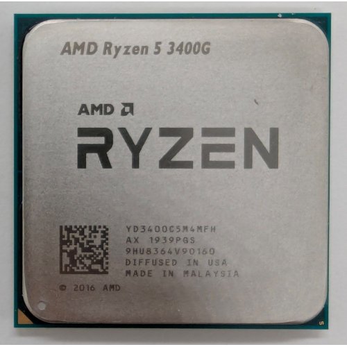 Процессор AMD Ryzen 5 3400G 3.7(4.2)GHz 4MB sAM4 Tray (YD3400C5M4MFH) (Восстановлено продавцом, 808459) купить в Украине: Киев, Днепр, Харьков, Одесса  | Проверка совместимости, низкая цена, отзывы, характеристики от TELEMART фото