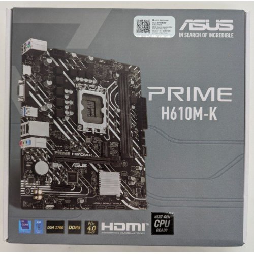 Материнська плата Asus PRIME H610M-K (s1700, Intel H610) (Відновлено продавцем, 808465) купити в Україні: Київ, Львів, Хмельницький, Тернопіль | Перевірка сумісності, низька ціна, відгуки, характеристики від TELEMART фото