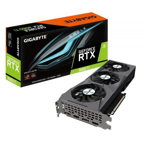 Відеокарта Gigabyte GeForce RTX 3060 Ti Eagle OC D6X 8192MB (GV-N306TXEAGLE OC-8GD) (Відновлено продавцем, 808476) купити в Україні: Київ, Львів, Хмельницький, Тернопіль | Перевірка сумісності, низька ціна, відгуки, характеристики від TELEMART фото