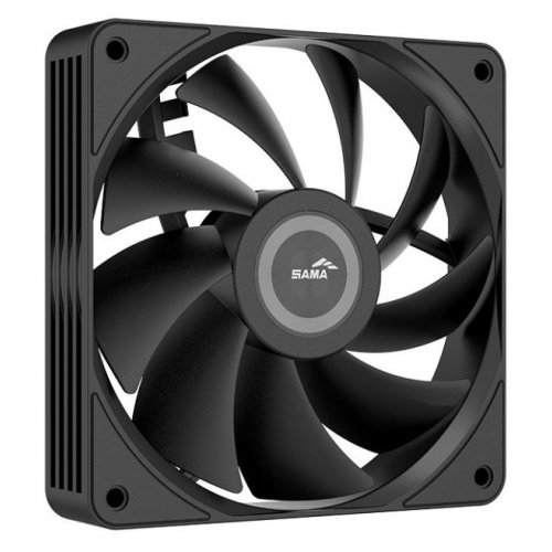 Кулер для корпуса SAMA FZ12 (FZ12-BKXX1TOX-G) Black купити в Україні: Київ, Львів, Хмельницький, Тернопіль, Івано-Франківськ | Перевірка сумісності, низька ціна, відгуки, характеристики від TELEMART фото