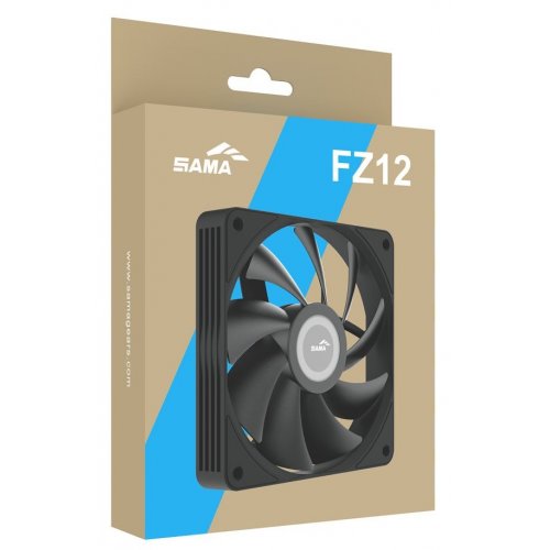 Кулер для корпуса SAMA FZ12 (FZ12-BKXX1TOX-G) Black купити в Україні: Київ, Львів, Хмельницький, Тернопіль, Івано-Франківськ | Перевірка сумісності, низька ціна, відгуки, характеристики від TELEMART фото