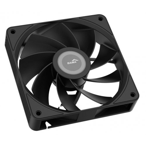 Кулер для корпуса SAMA FZ12R (FZ12-BKXX1TOR-G) Black купити в Україні: Київ, Львів, Хмельницький, Тернопіль, Івано-Франківськ | Перевірка сумісності, низька ціна, відгуки, характеристики від TELEMART фото