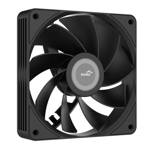 Кулер для корпуса SAMA FZ12R (FZ12-BKXX1TOR-G) Black купити в Україні: Київ, Львів, Хмельницький, Тернопіль, Івано-Франківськ | Перевірка сумісності, низька ціна, відгуки, характеристики від TELEMART фото