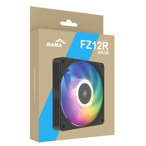 Кулер для корпуса SAMA FZ12R ARGB (FZ12-BKAM1TOR-G) Black купить в Украине: Киев, Днепр, Харьков, Одесса  | Проверка совместимости, низкая цена, отзывы, характеристики от TELEMART фото