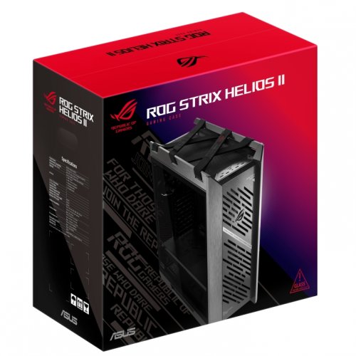 Корпус Asus ROG Strix Helios II GX601S Tempered Glass без БП (90DC00W0-B39000) Black купить в Украине: Киев, Днепр, Харьков, Одесса  | Проверка совместимости, низкая цена, отзывы, характеристики от TELEMART фото