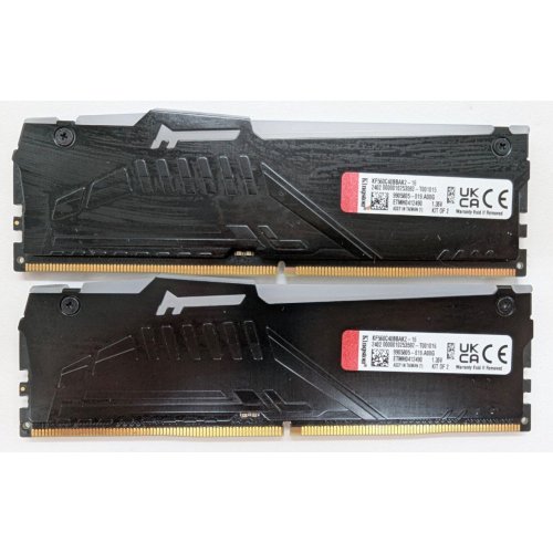 Озу Kingston DDR5 16GB (2x8GB) 6000MHz FURY Beast RGB Black (KF560C40BBAK2-16) (Восстановлено продавцом, 808759) купить в Украине: Киев, Днепр, Харьков, Одесса  | Проверка совместимости, низкая цена, отзывы, характеристики от TELEMART фото