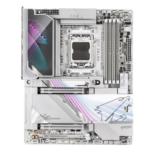 Материнская плата Gigabyte X870E AORUS MASTER X3D ICE (sAM5, AMD X870E) купить в Украине: Киев, Днепр, Харьков, Одесса  | Проверка совместимости, низкая цена, отзывы, характеристики от TELEMART фото