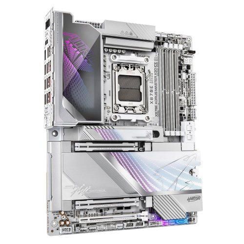 Материнская плата Gigabyte X870E AORUS MASTER X3D ICE (sAM5, AMD X870E) купить в Украине: Киев, Днепр, Харьков, Одесса  | Проверка совместимости, низкая цена, отзывы, характеристики от TELEMART фото