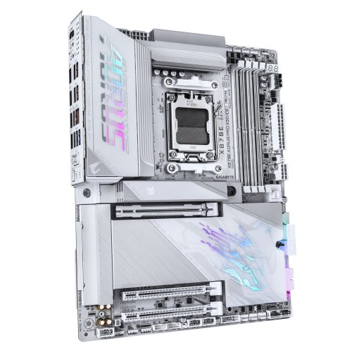 Материнская плата Gigabyte X870E AORUS PRO X3D ICE (sAM5, AMD X870E) купить в Украине: Киев, Днепр, Харьков, Одесса  | Проверка совместимости, низкая цена, отзывы, характеристики от TELEMART фото