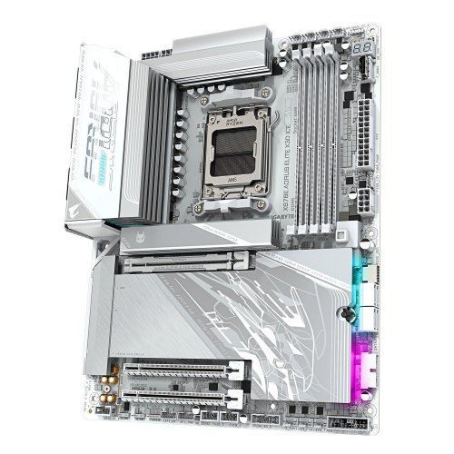 Материнская плата Gigabyte X870E AORUS ELITE X3D ICE (sAM5, AMD X870E) купить в Украине: Киев, Днепр, Харьков, Одесса  | Проверка совместимости, низкая цена, отзывы, характеристики от TELEMART фото