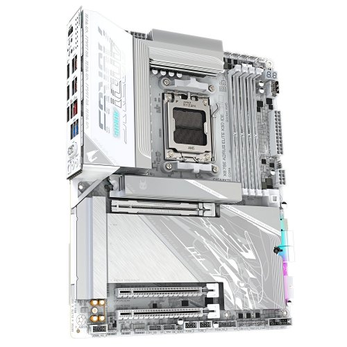 Материнская плата Gigabyte X870E AORUS ELITE X3D ICE (sAM5, AMD X870E) купить в Украине: Киев, Днепр, Харьков, Одесса  | Проверка совместимости, низкая цена, отзывы, характеристики от TELEMART фото