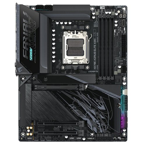 Материнская плата Gigabyte X870E AORUS ELITE X3D (sAM5, AMD X870E) купить в Украине: Киев, Днепр, Харьков, Одесса  | Проверка совместимости, низкая цена, отзывы, характеристики от TELEMART фото