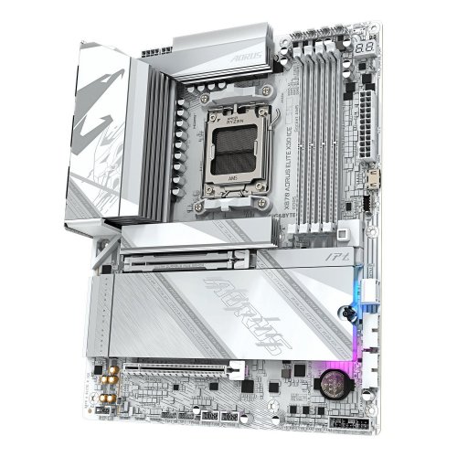 Материнська плата Gigabyte X870 AORUS ELITE X3D ICE (sAM5, AMD X870) купити в Україні: Київ, Львів, Хмельницький, Тернопіль | Перевірка сумісності, низька ціна, відгуки, характеристики від TELEMART фото