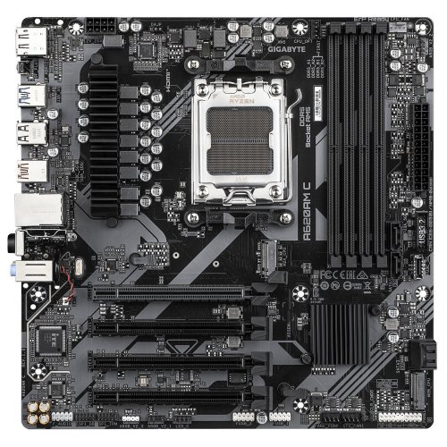 Материнская плата Gigabyte A620AM C (sAM5, AMD A620A) купить в Украине: Киев, Днепр, Харьков, Одесса  | Проверка совместимости, низкая цена, отзывы, характеристики от TELEMART фото