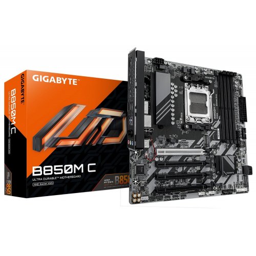 Материнская плата Gigabyte B850M C (sAM5, AMD B850) купить в Украине: Киев, Днепр, Харьков, Одесса  | Проверка совместимости, низкая цена, отзывы, характеристики от TELEMART фото