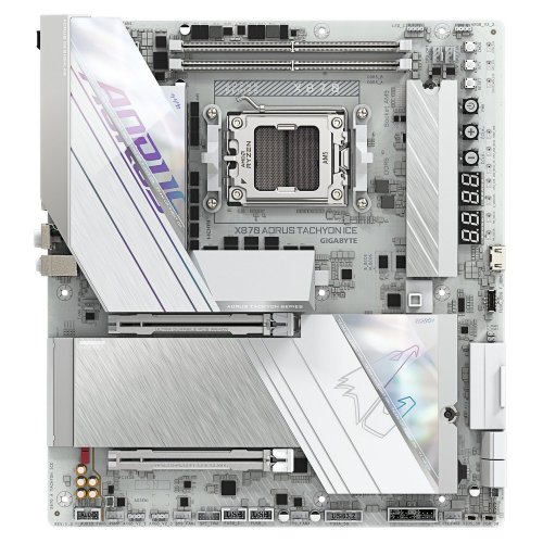 Материнська плата Gigabyte X870 AORUS TACHYON ICE (sAM5, AMD X870) купити в Україні: Київ, Львів, Хмельницький, Тернопіль | Перевірка сумісності, низька ціна, відгуки, характеристики від TELEMART фото