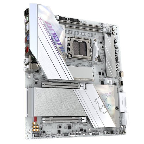 Материнська плата Gigabyte X870 AORUS TACHYON ICE (sAM5, AMD X870) купити в Україні: Київ, Львів, Хмельницький, Тернопіль | Перевірка сумісності, низька ціна, відгуки, характеристики від TELEMART фото