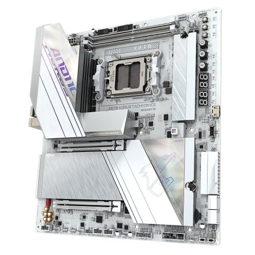 Материнська плата Gigabyte X870 AORUS TACHYON ICE (sAM5, AMD X870) купити в Україні: Київ, Львів, Хмельницький, Тернопіль | Перевірка сумісності, низька ціна, відгуки, характеристики від TELEMART фото