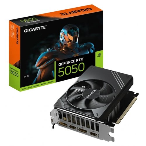 Відеокарта Gigabyte GeForce RTX 5050 D6 8192MB (GV-N5050D6-8GD) купити в Україні: Київ, Львів, Хмельницький, Тернопіль | Перевірка сумісності, низька ціна, відгуки, характеристики від TELEMART фото