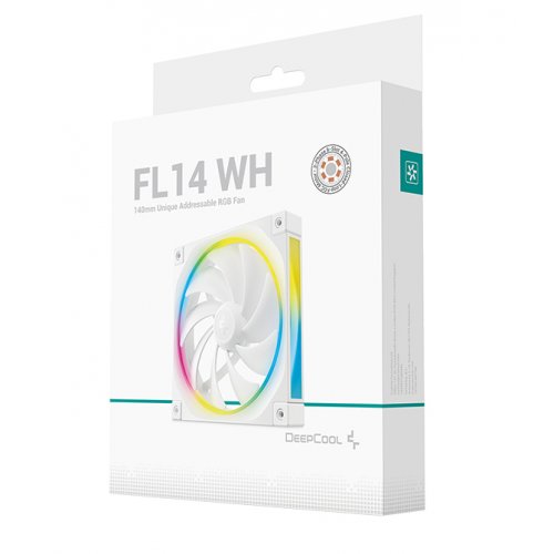 Кулер для корпуса Deepcool FL14 (R-FL14-WHAPN1-G) White купити в Україні: Київ, Львів, Хмельницький, Тернопіль | Перевірка сумісності, низька ціна, відгуки, характеристики від TELEMART фото