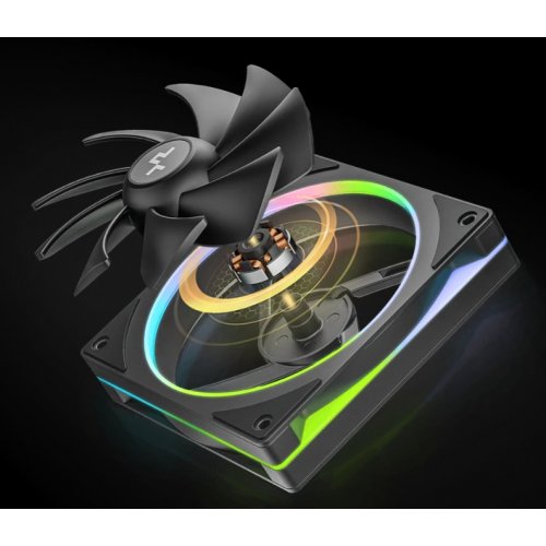 Кулер для корпуса Deepcool FL12 SE (R-FL12SE-BKAPN1-G) Black купити в Україні: Київ, Львів, Хмельницький, Тернопіль | Перевірка сумісності, низька ціна, відгуки, характеристики від TELEMART фото